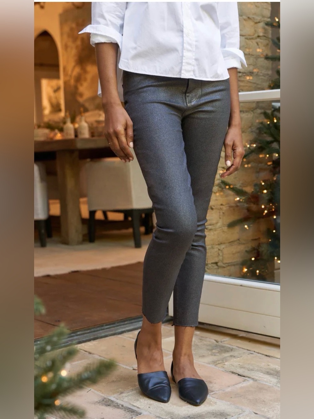 Frank & Eileen Sligo Metallic Nickle Pants size 25
